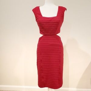 Bebe Red Sleeveless Cut Out Dress